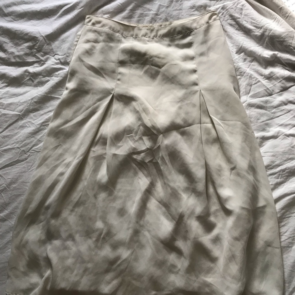 Long flowy white skirt